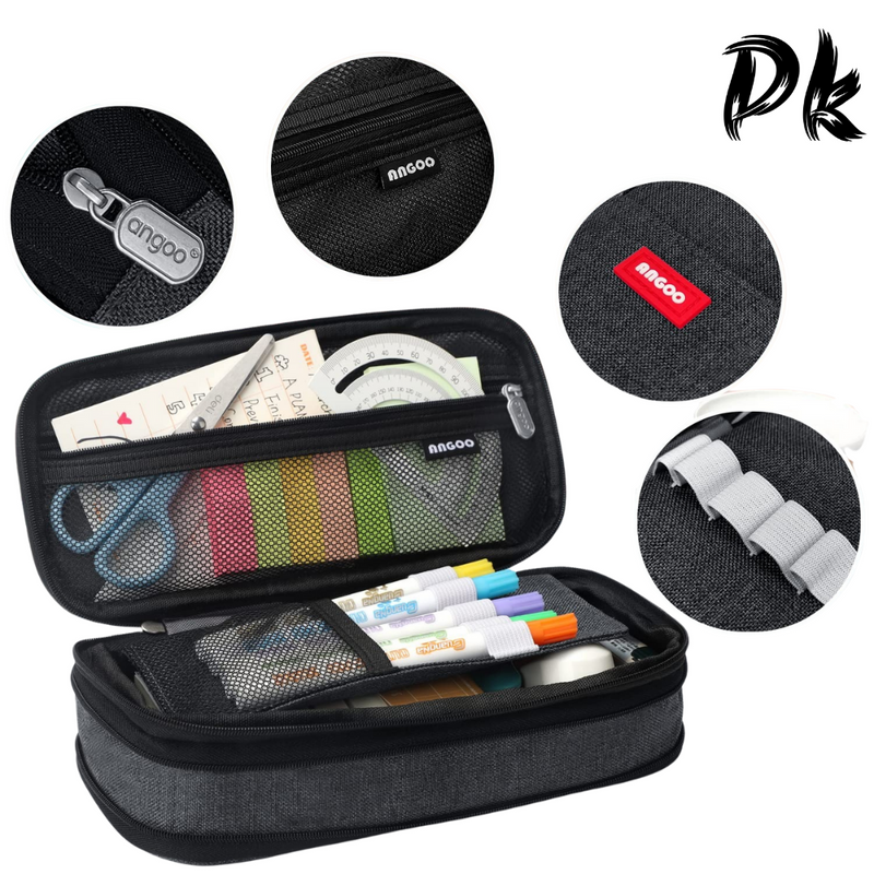 Estojo De Lápis De Grande Capacidade Para Estudantes | Bolsa De Papelaria De Lona Impermeável Perfeito Material Escolar