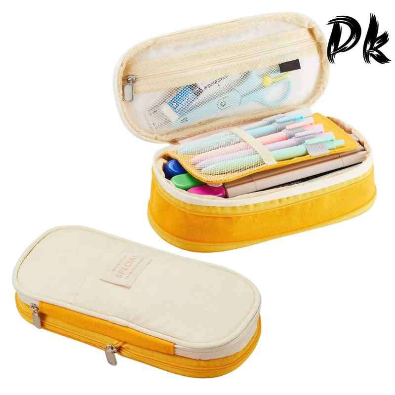 Estojo De Lápis De Grande Capacidade Para Estudantes | Bolsa De Papelaria De Lona Impermeável Perfeito Material Escolar