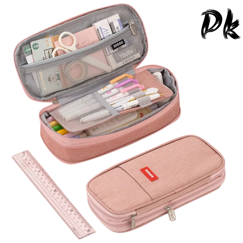 Estojo De Lápis De Grande Capacidade Para Estudantes | Bolsa De Papelaria De Lona Impermeável Perfeito Material Escolar