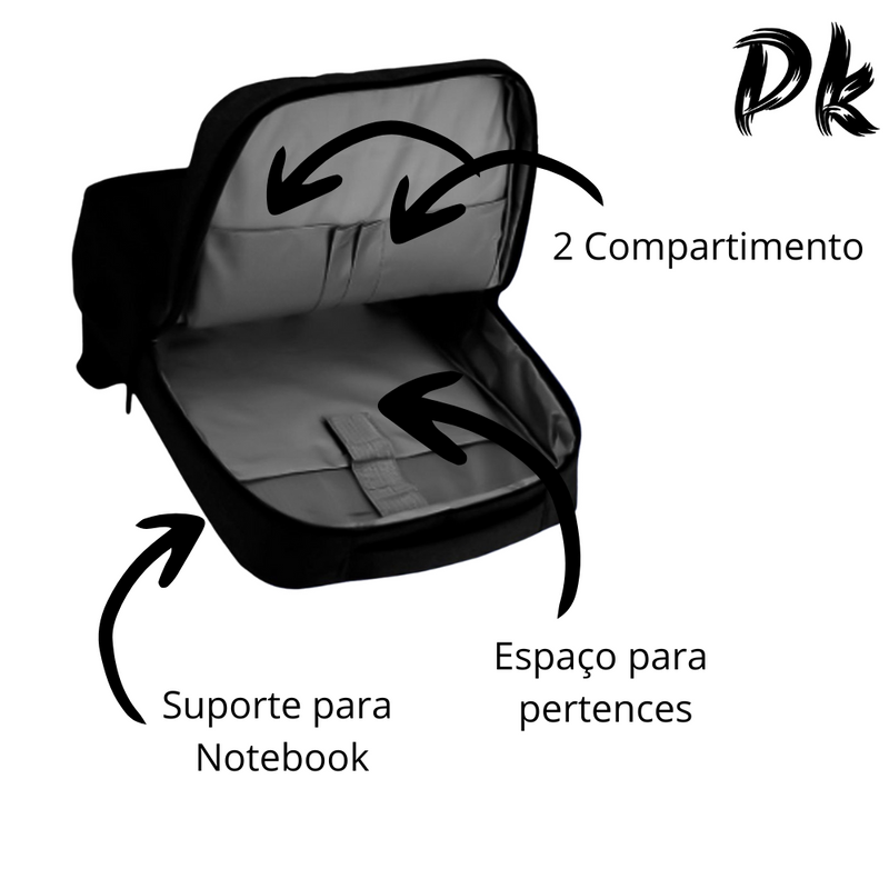Mochila Notebook Laptop Escritório Faculdade Confortável USB