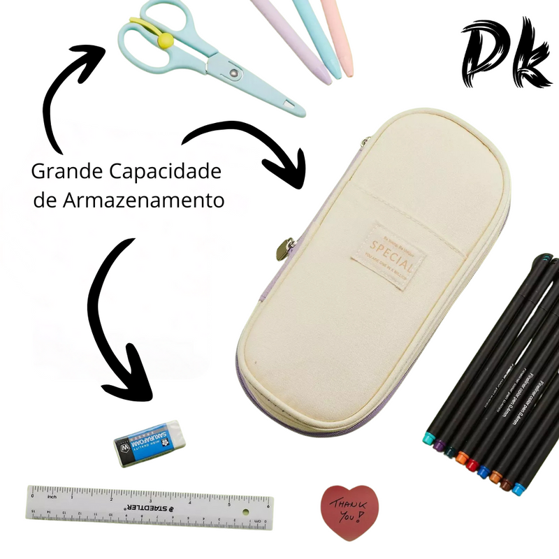 Estojo De Lápis De Grande Capacidade Para Estudantes | Bolsa De Papelaria De Lona Impermeável Perfeito Material Escolar