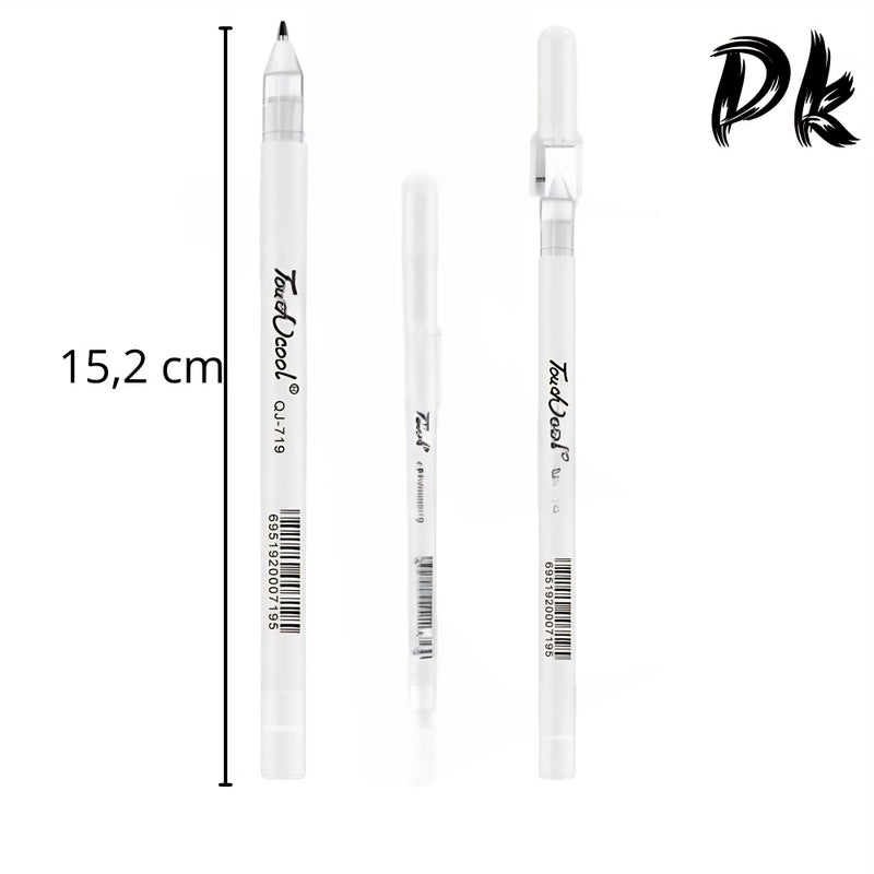 5pcs Canetas De Destaque Brancas 0.8mm
