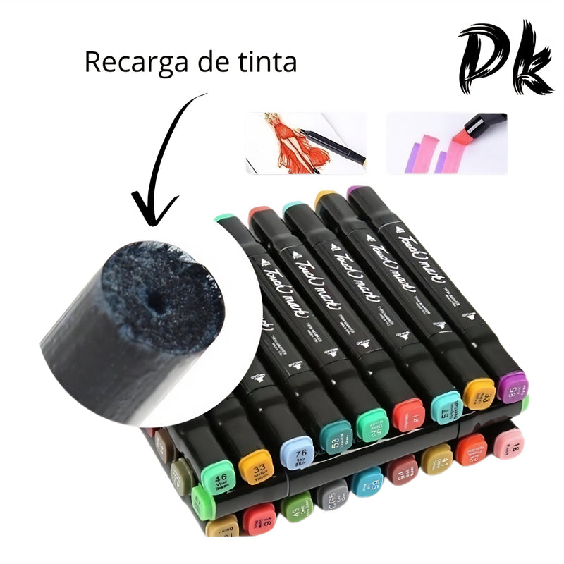 Cores Caneta Marcadora canetinhas coloridas Kit Com Ponta Dupla/marcador touch/caneta marker
