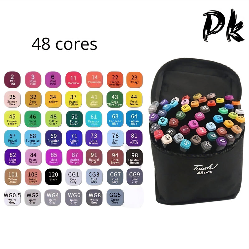 Cores Caneta Marcadora canetinhas coloridas Kit Com Ponta Dupla/marcador touch/caneta marker