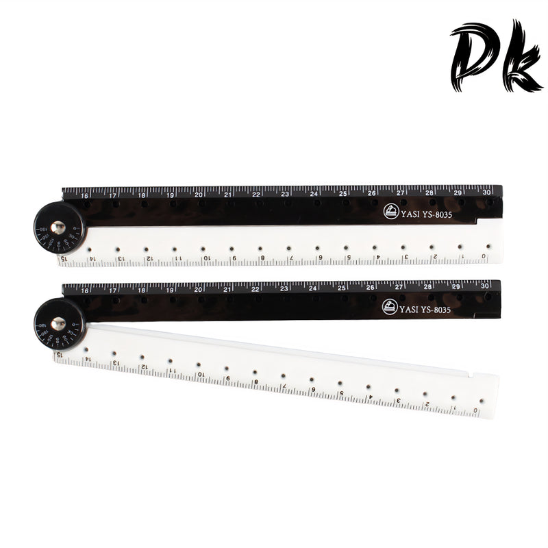 Régua Dobrável 15cm Simples Preto Branco