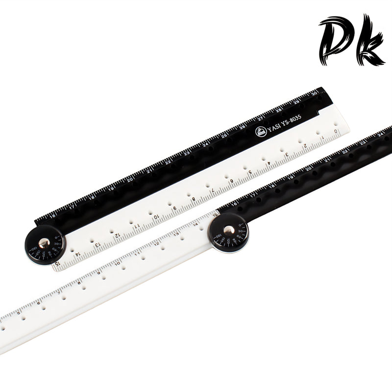 Régua Dobrável 15cm Simples Preto Branco