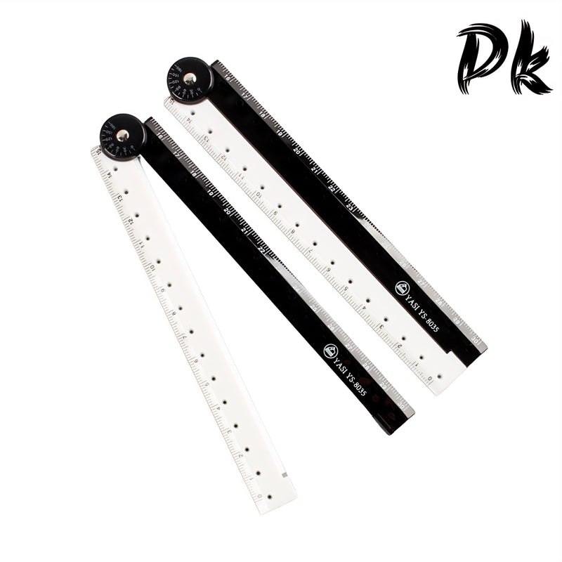Régua Dobrável 15cm Simples Preto Branco