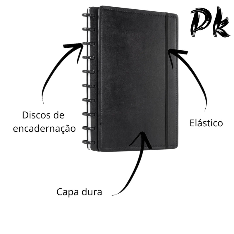 Caderno inteligente de couro macio B5 personalização pasta removível