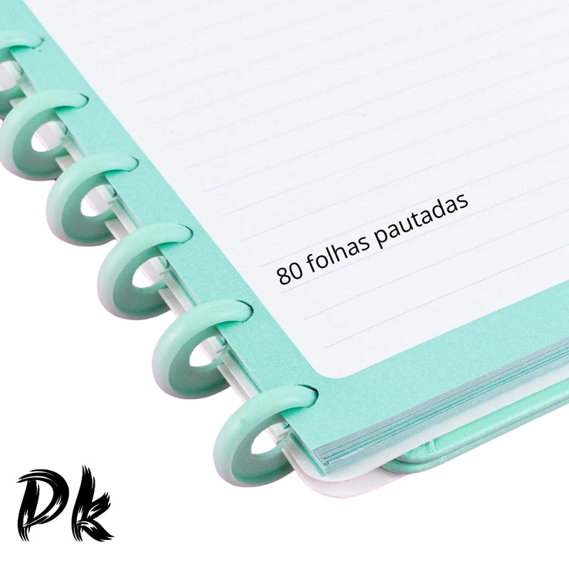 Caderno inteligente de couro macio B5 personalização pasta removível