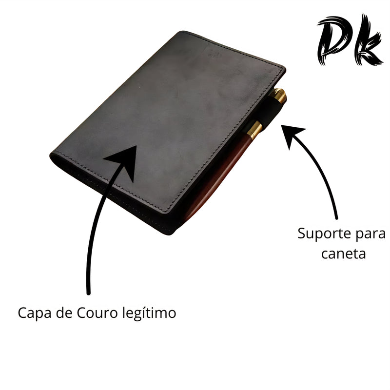 Caderno para anotações/desenhos Capa de couro