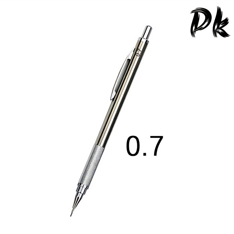 Metal lápis mecânico conjunto com Pen Box, apontador de lápis automático, Art Sketch, Eraser chumbo, 0.3mm, 0.5mm, 0.7mm, 0.9mm, 1.3mm, 2.0mm