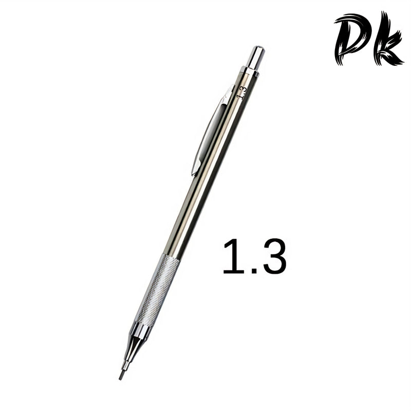 Metal lápis mecânico conjunto com Pen Box, apontador de lápis automático, Art Sketch, Eraser chumbo, 0.3mm, 0.5mm, 0.7mm, 0.9mm, 1.3mm, 2.0mm