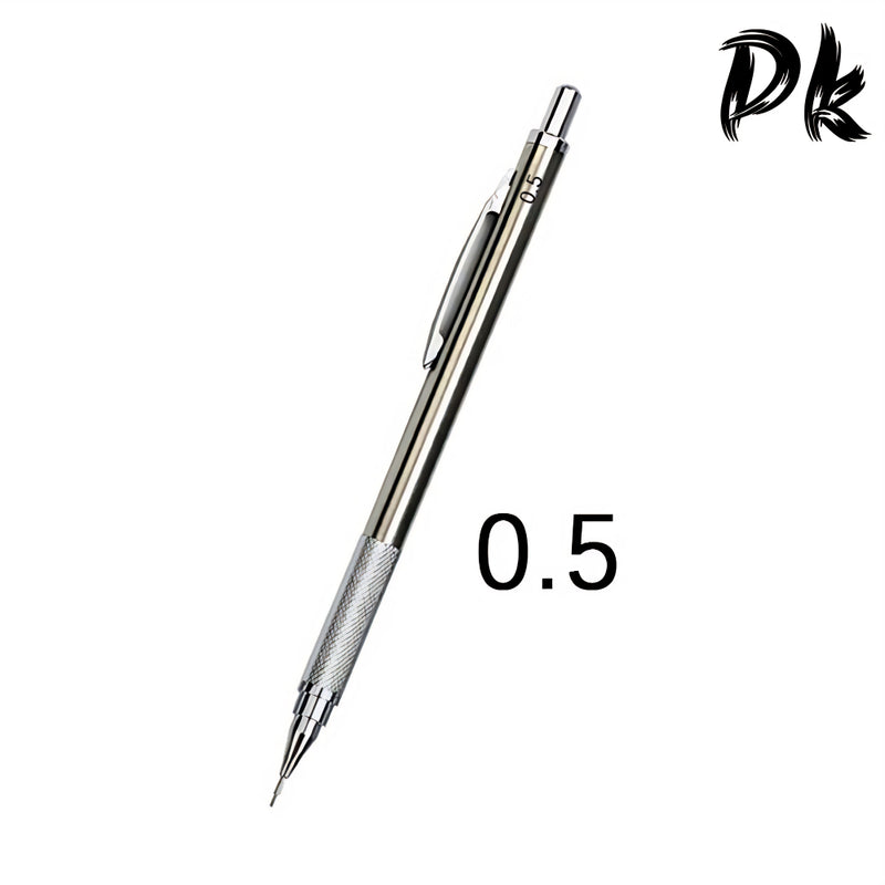 Metal lápis mecânico conjunto com Pen Box, apontador de lápis automático, Art Sketch, Eraser chumbo, 0.3mm, 0.5mm, 0.7mm, 0.9mm, 1.3mm, 2.0mm