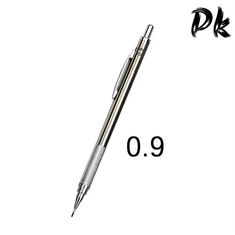 Metal lápis mecânico conjunto com Pen Box, apontador de lápis automático, Art Sketch, Eraser chumbo, 0.3mm, 0.5mm, 0.7mm, 0.9mm, 1.3mm, 2.0mm