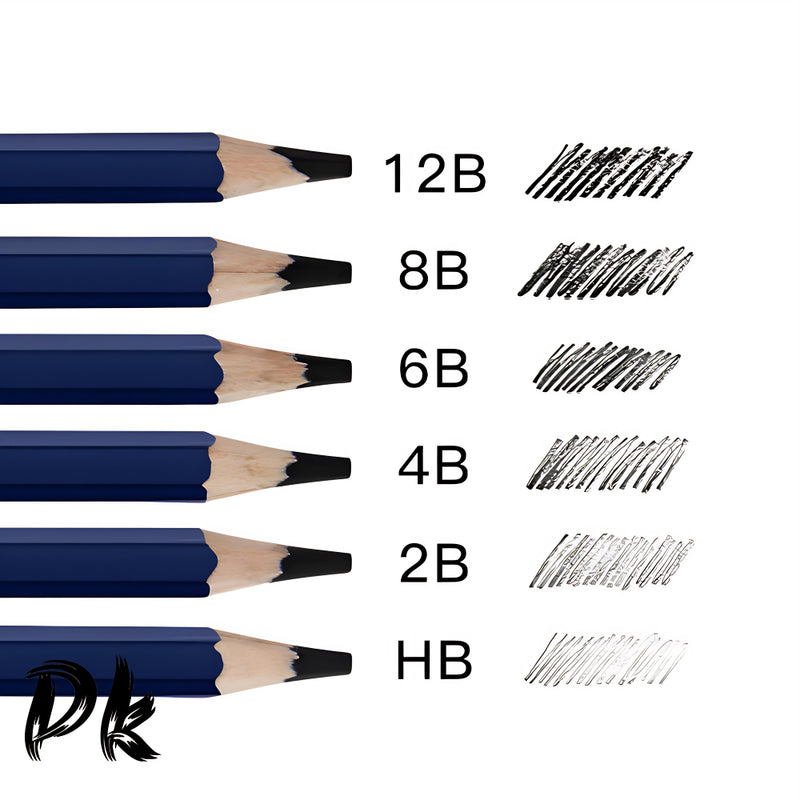 Lápis De Grafite Mate HB 2B 4B 6B 8B 12B Estudantes Artísticos Conjunto De Para Desenho Pintura Suprimentos De Arte
