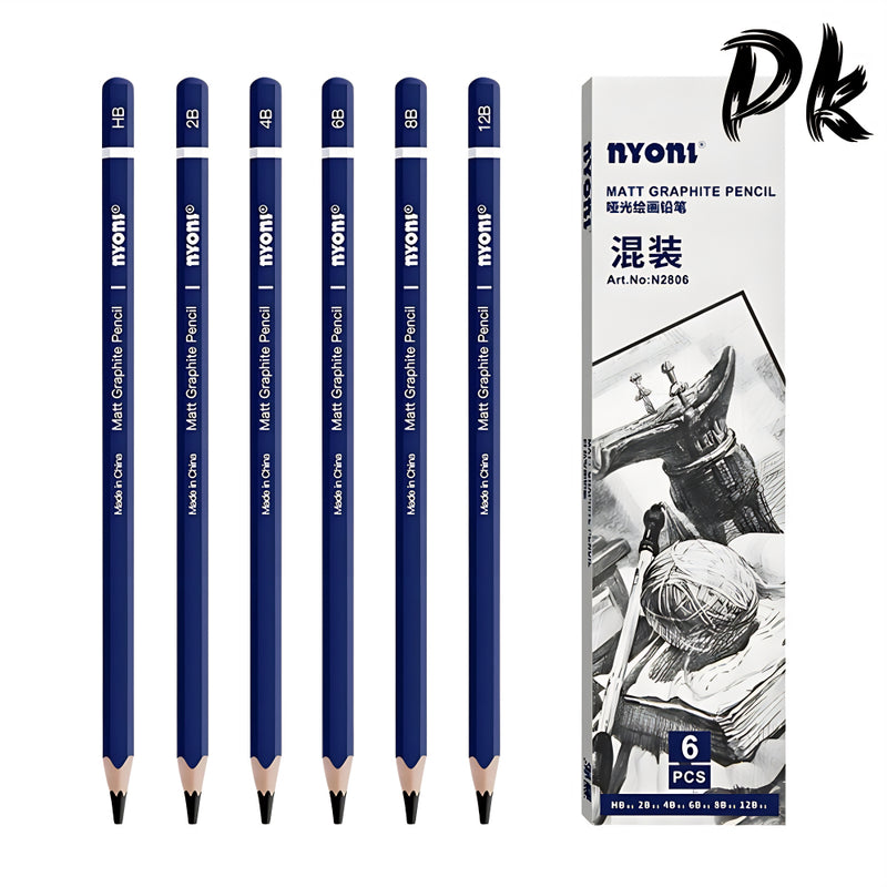 Lápis De Grafite Mate HB 2B 4B 6B 8B 12B Estudantes Artísticos Conjunto De Para Desenho Pintura Suprimentos De Arte