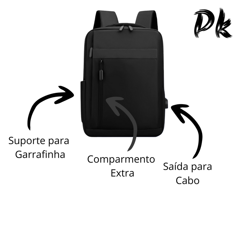 Mochila Notebook Laptop Escritório Faculdade Confortável USB